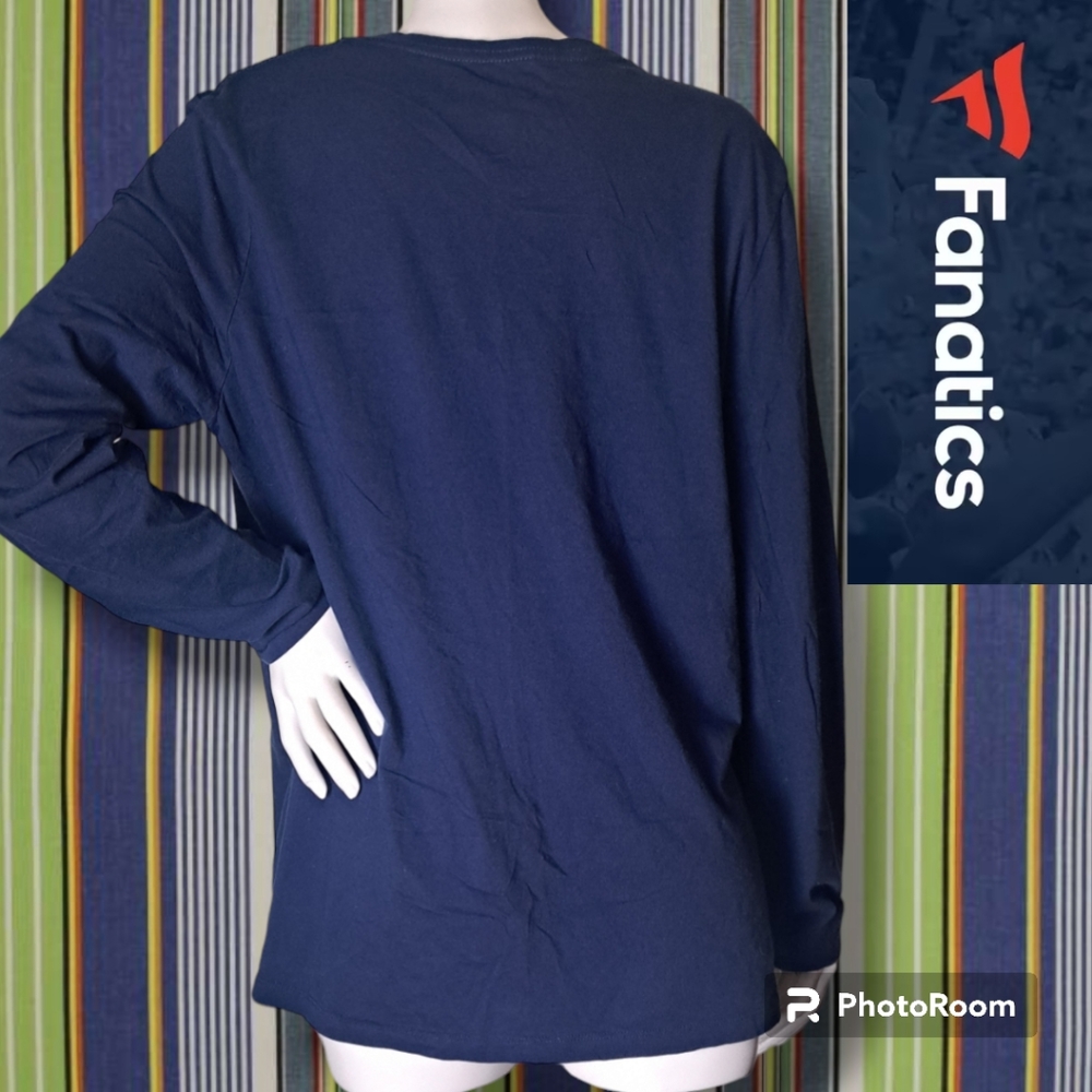 NEW Seattle Seahawks NFL Women's Navy Blue Long Sleeve V-neck Shirt Plus Size 3X - Picture 3 of 6